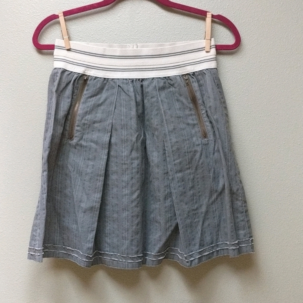 Grey cotton mini skirt Women's Size Small